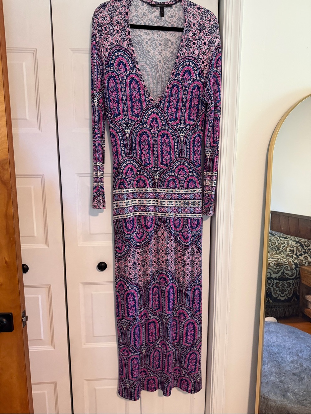BCBGMaxAzria Long Sleeve Maxi Dress